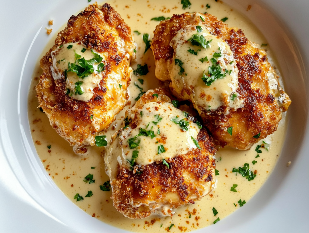 u8973865871 Crispy creamy garlic chicken on a white plate thi 061122dc 50ce 41ea 9d74 d3ba799fb1ca 3