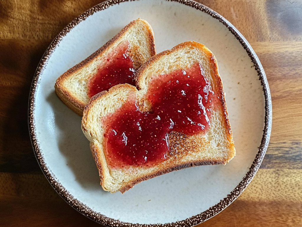 Buttered Toast with Jam
