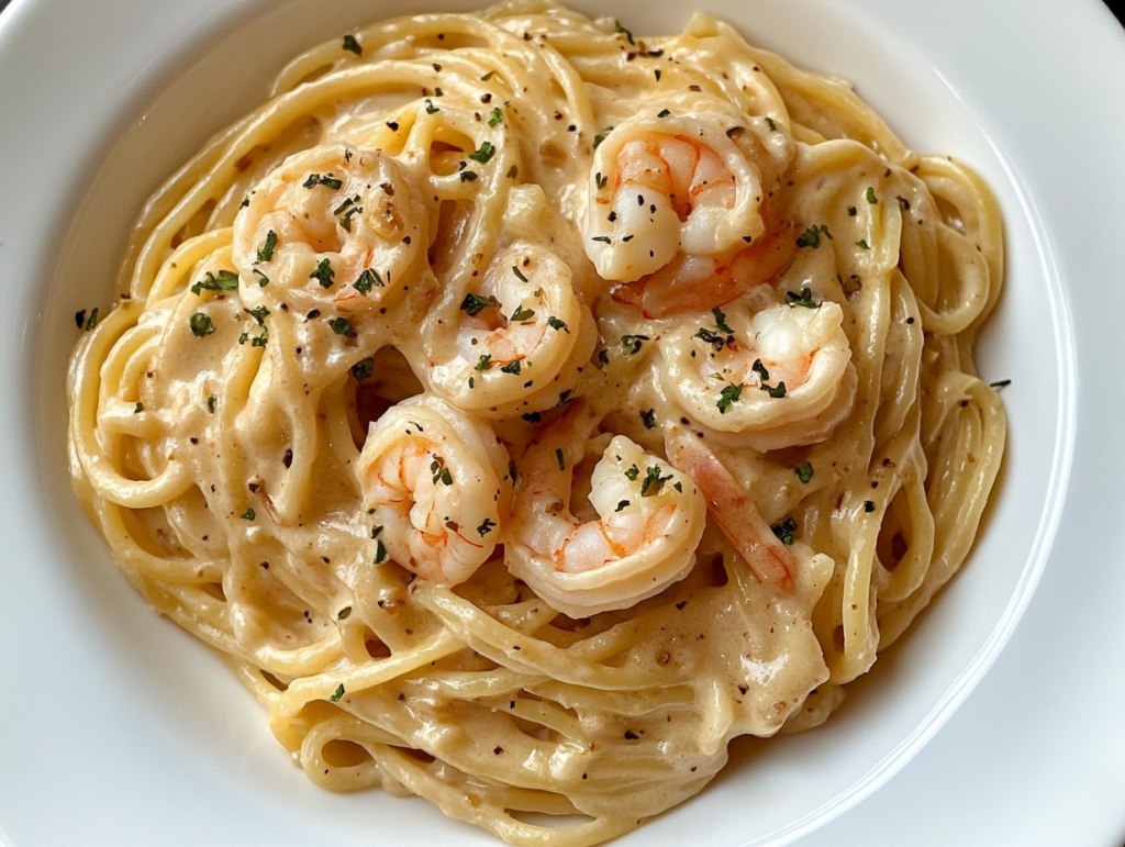 Creamy shrimp pasta