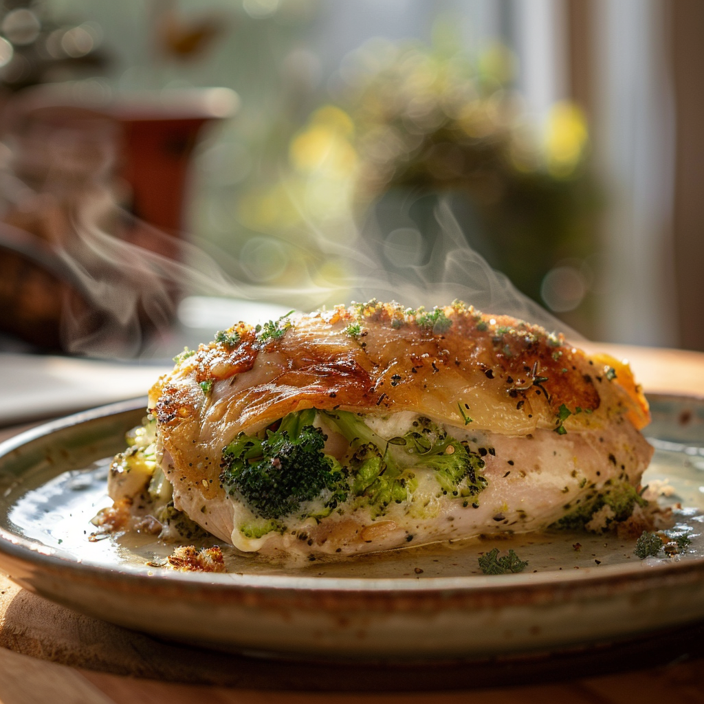 Cheesy Broccoli Stuffed Chicken Breast