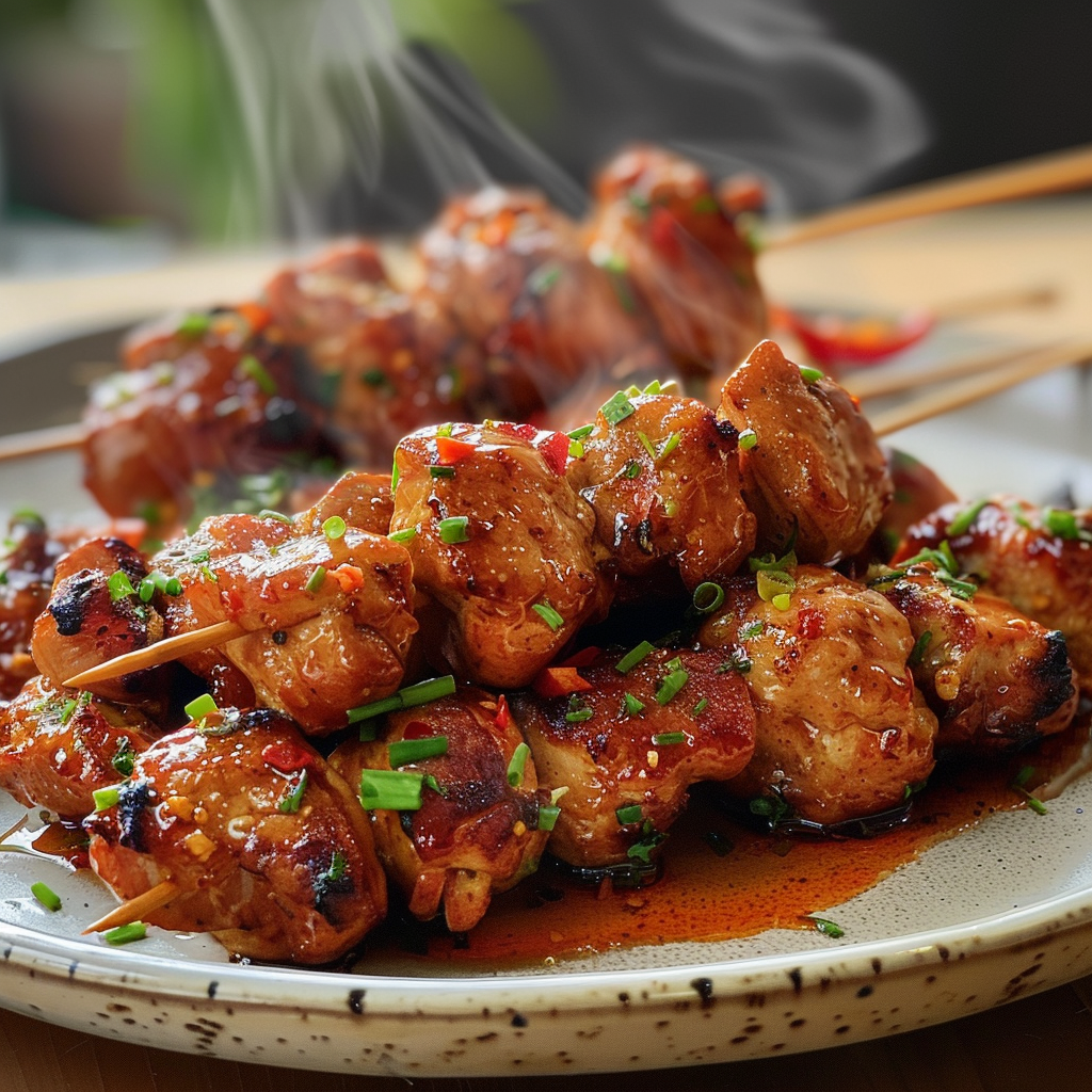 Bang Bang Chicken Skewers