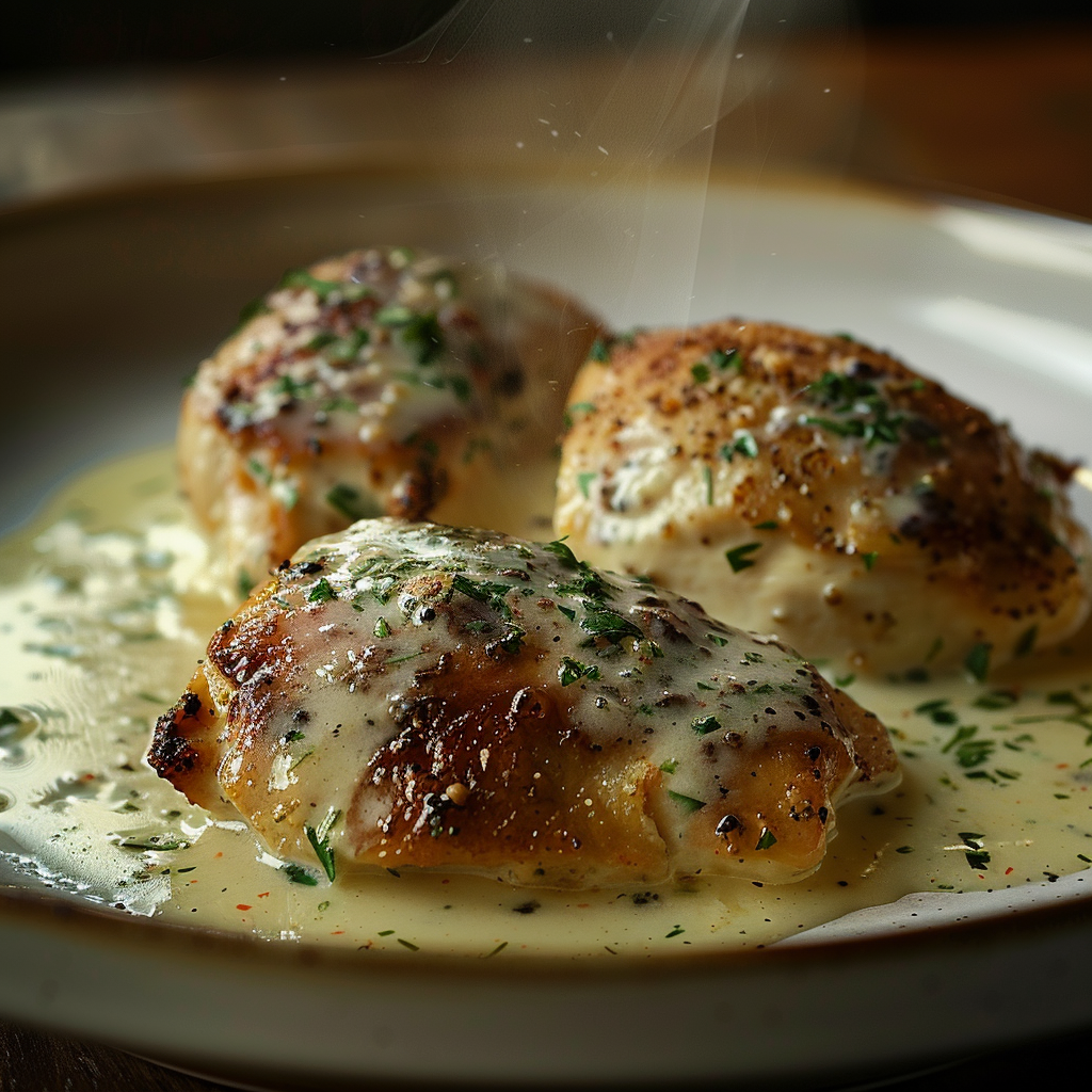 Creamy Herb Chicken - A Flavorful and Elegant Dish for Any Occasion