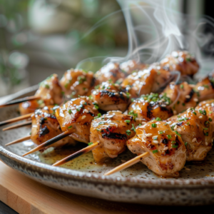 Honey Garlic Chicken Skewers