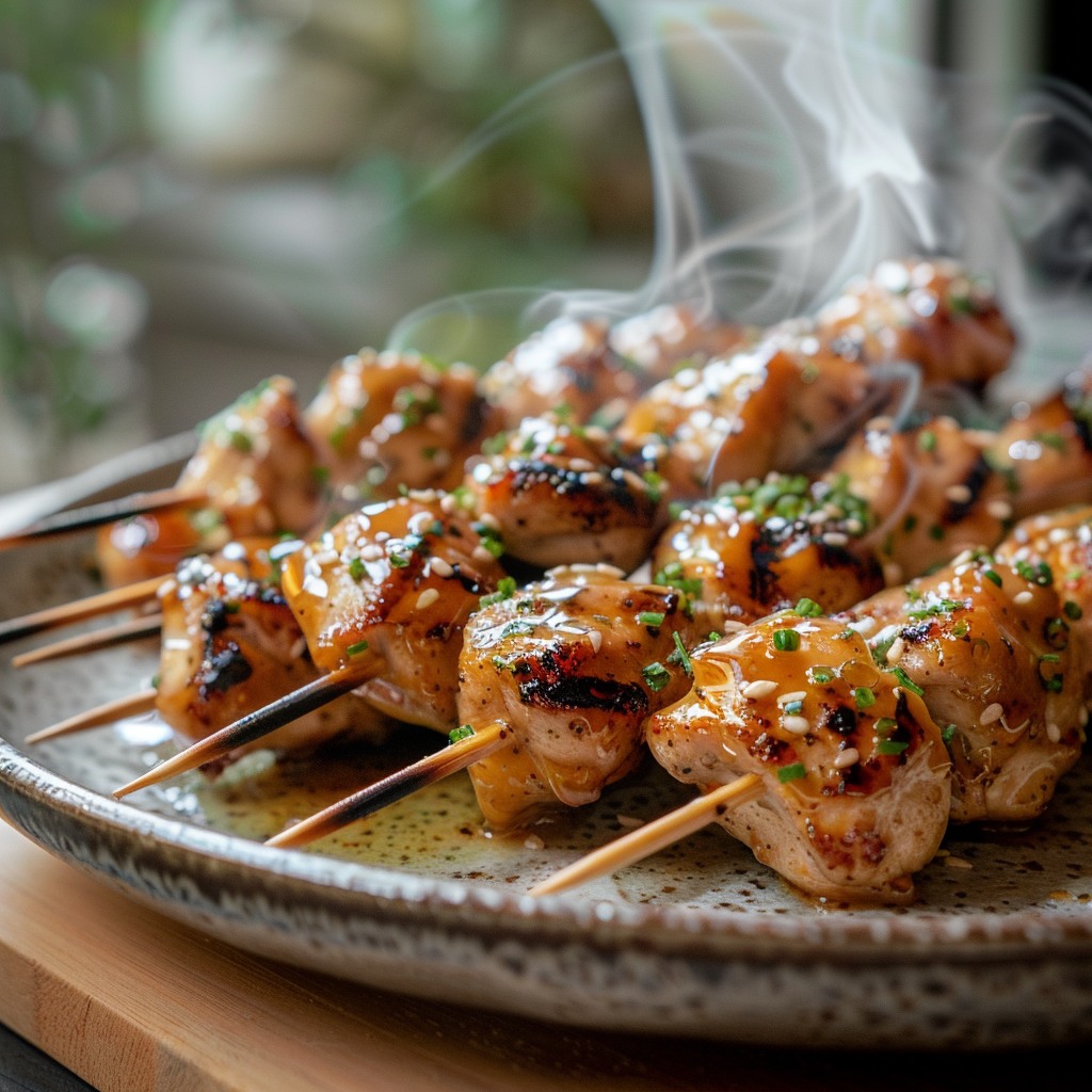 Honey Garlic Chicken Skewers
