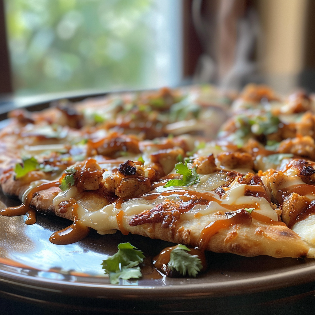 BBQ Chicken Naan Pizza