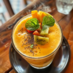 Tropical Smoothie: A Refreshing Blend of Mangoes, Pineapple, and Coconut