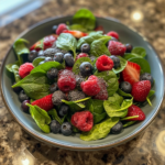 Spinach Berry Salad with Sweet Poppyseed Dressing