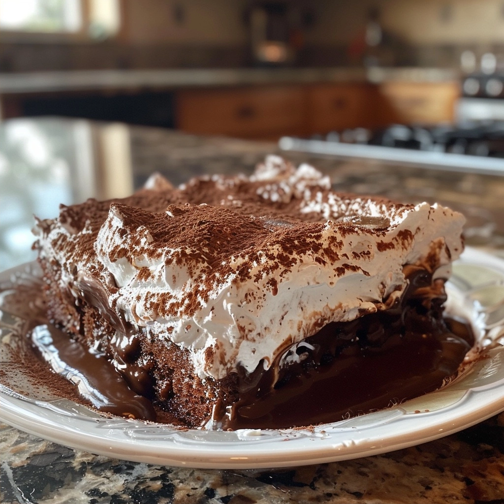 Hot Cocoa Poke Cake Recipe