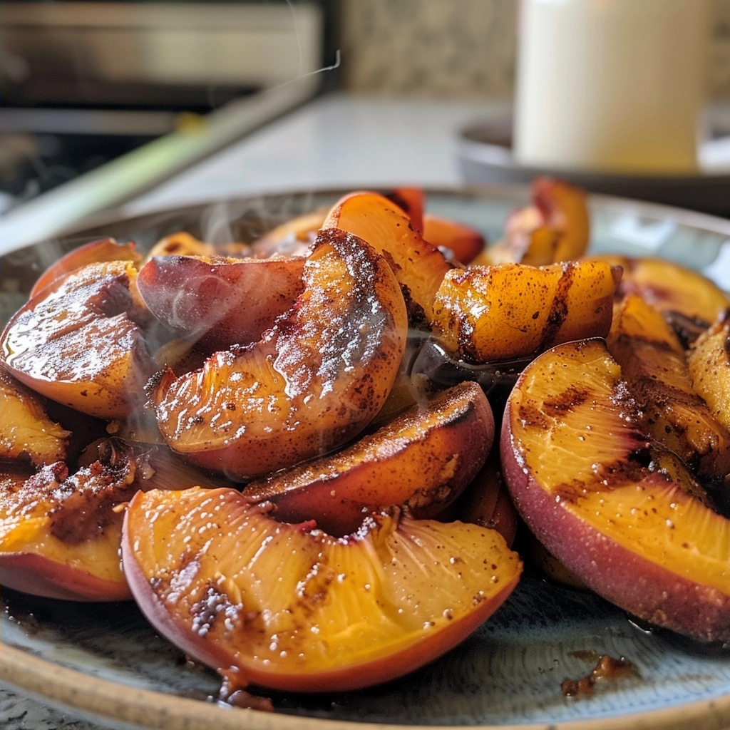 Grilled Peaches with Cinnamon and Brown Sugar
