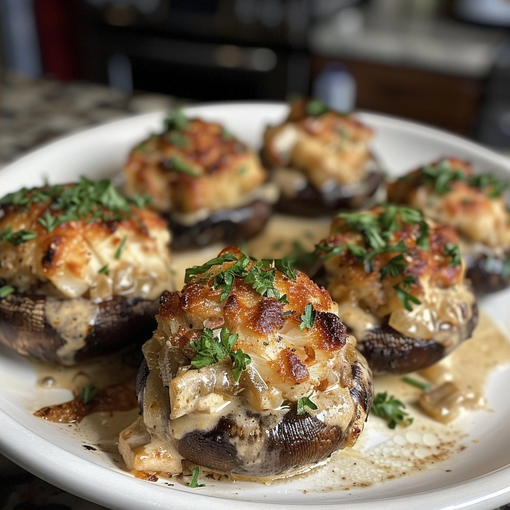 Quick and Creamy Crab Stuffed Mushrooms in 30 Minutes