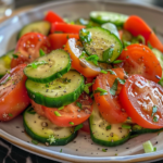 Cucumber Tomato Salad with Tangy Herb Vinaigrette