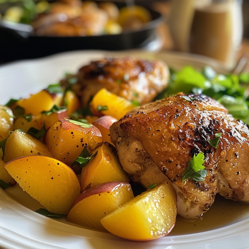 Chicken with Peaches - 30-Minute One-Pan Meal