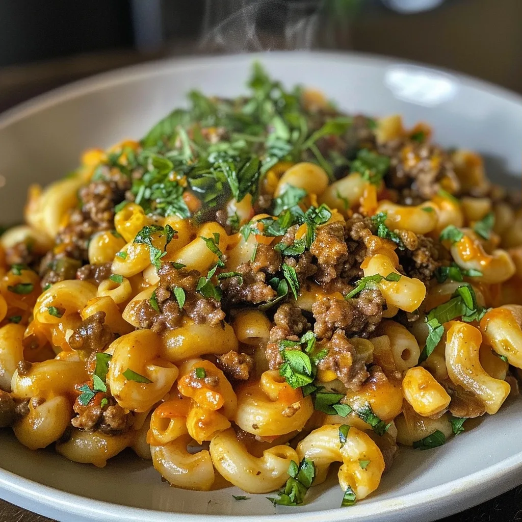 One-Pan Cheeseburger Macaroni Recipe Simplified