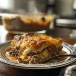 Ultimate Cheesy Ground Beef Biscuit Bake