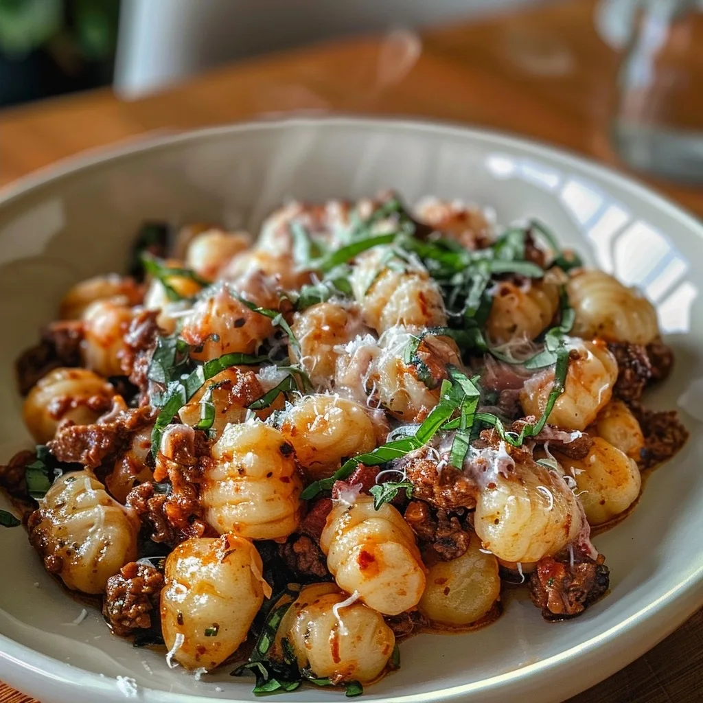 Creamy Ground Beef Gnocchi