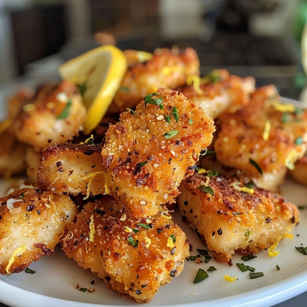 Crispy Lemon Pepper Air Fryer Chicken Bites