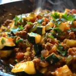 Zesty Mexican Zucchini and Ground Beef Skillet
