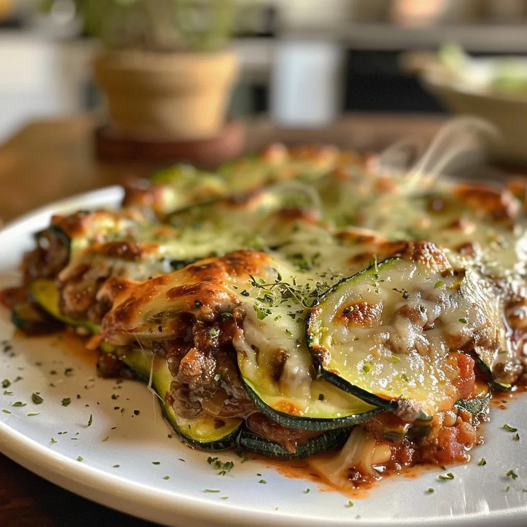 Beefy Zucchini Pizza Casserole