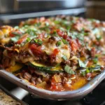 Beefy Zucchini Pizza Casserole