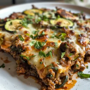 Beefy Zucchini Pizza Casserole