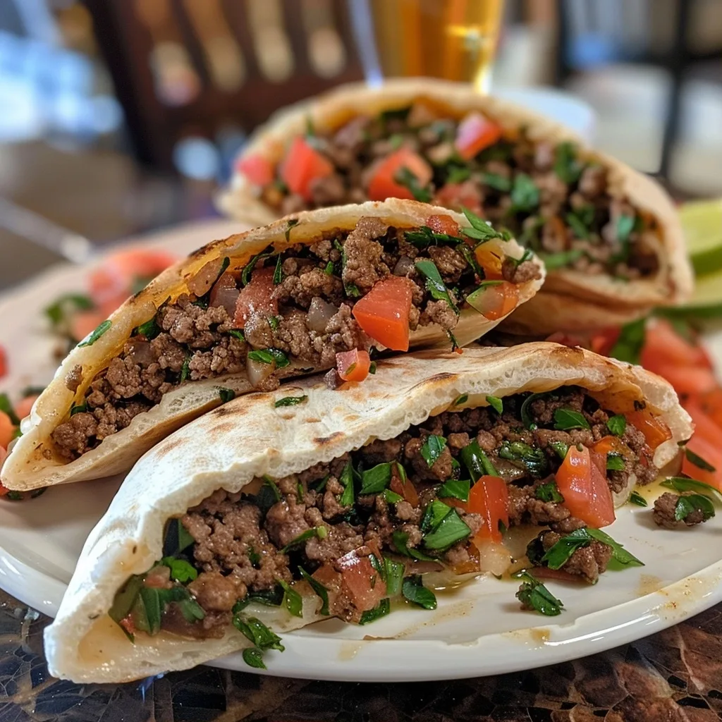 25-Min Mediterranean Ground Beef Pita Pockets
