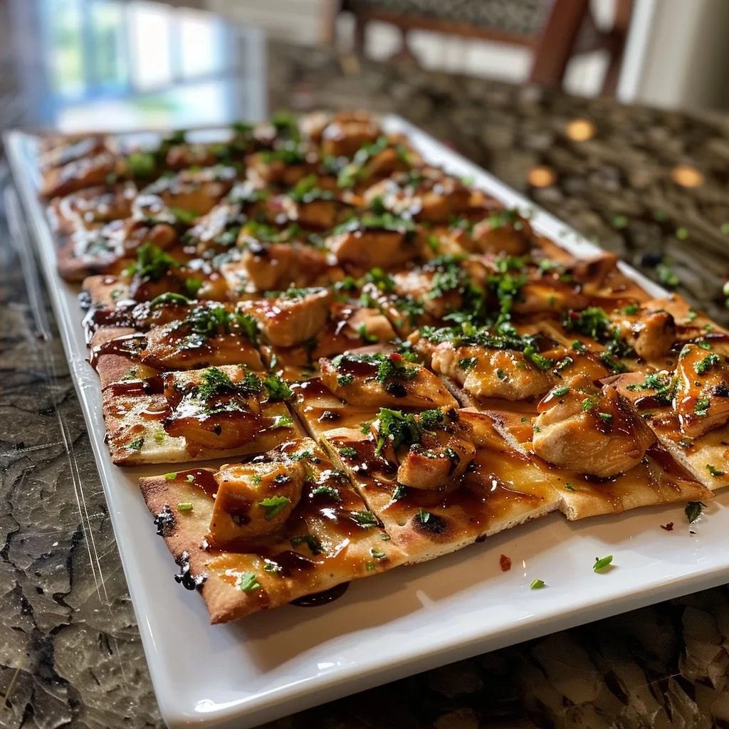 Spicy Honey BBQ Chicken Flatbread: A Culinary Masterpiece