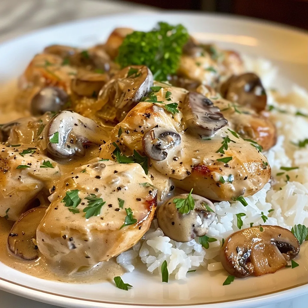 30-Minute Creamy Garlic Mushroom Chicken