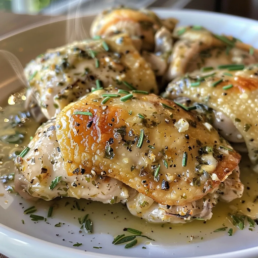 4-Ingredient Crockpot Garlic Parm Chicken