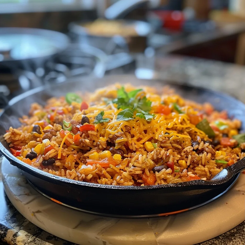 Cheesy Taco Rice Skillet: Flavorful Comfort