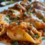 Easy Baked Beef and Ricotta Stuffed Shells
