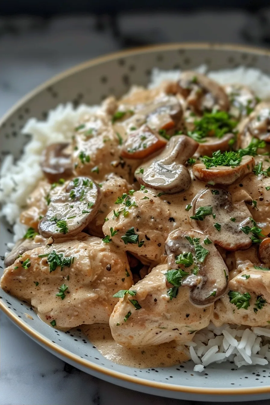 3-Ingredient Creamy Mushroom Crockpot Chicken 3 image 1782228883033