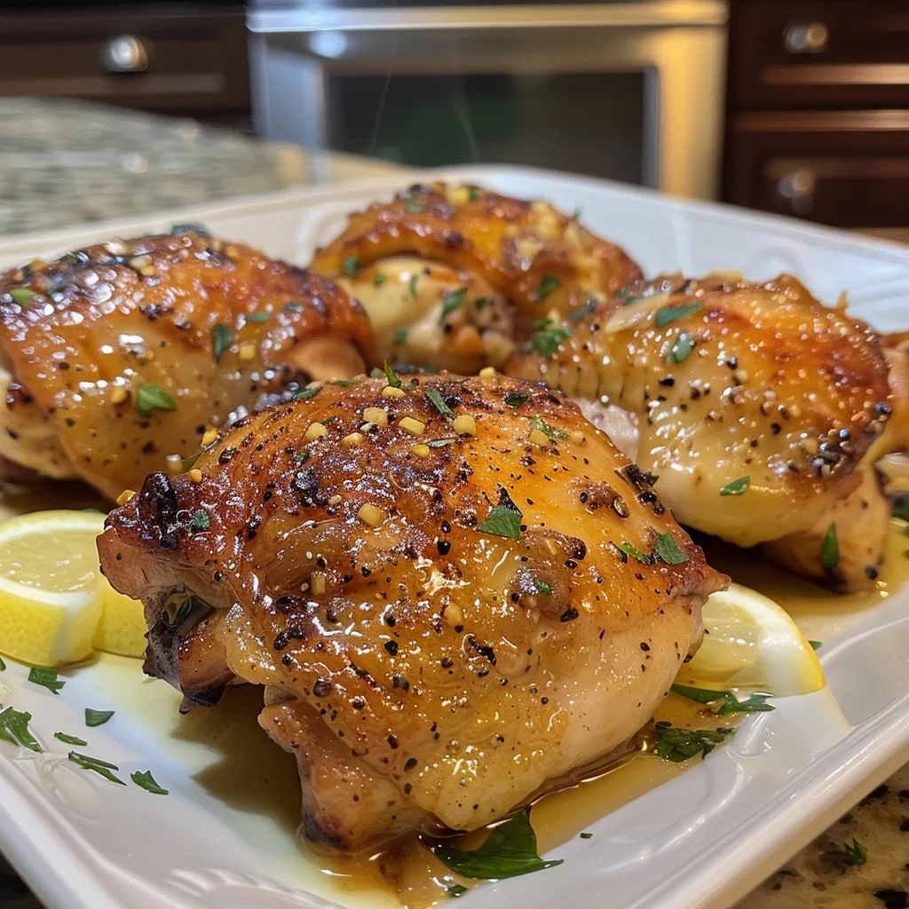 Crock Pot Lemon Garlic Butter Chicken Thighs
