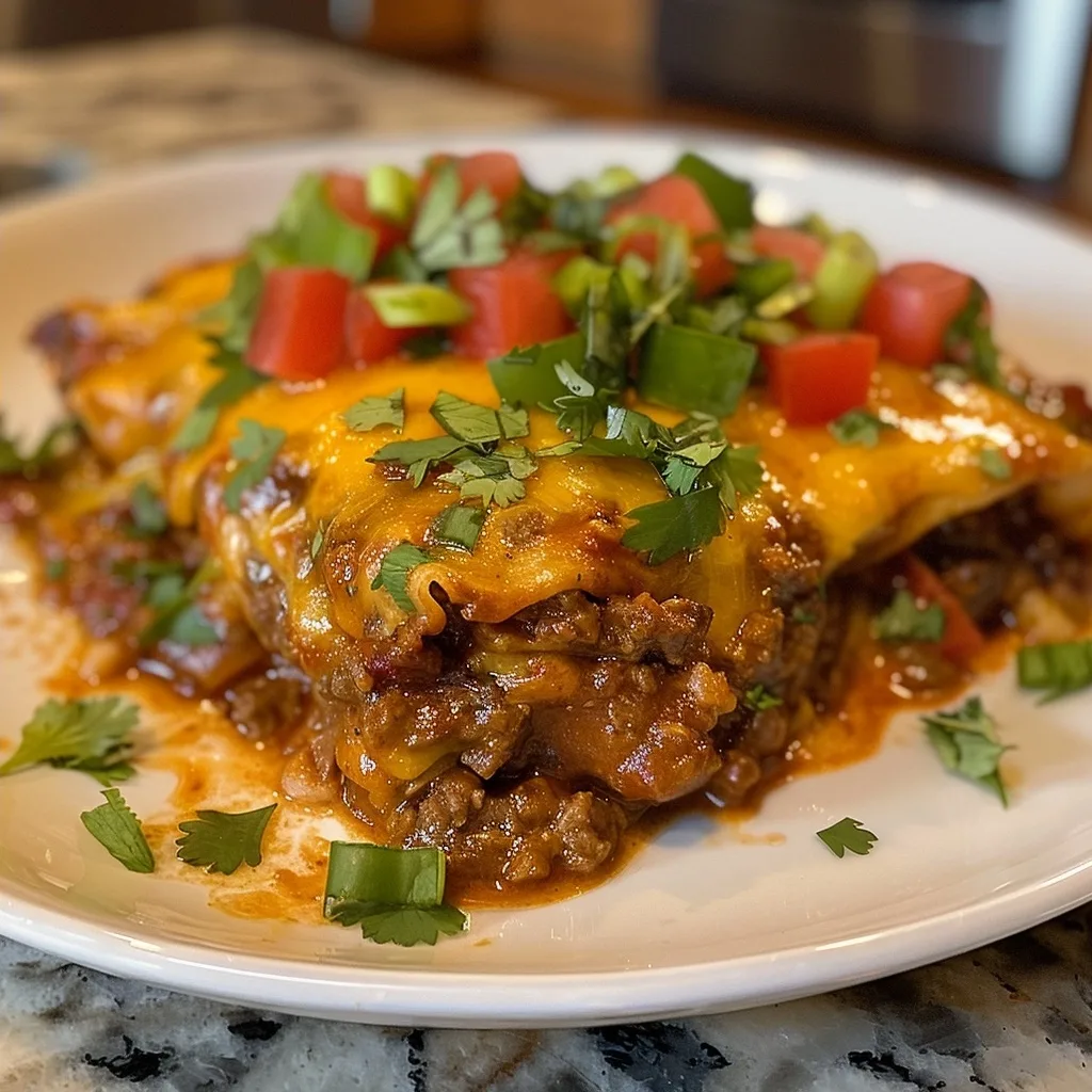 The Best Beef Enchilada Casserole