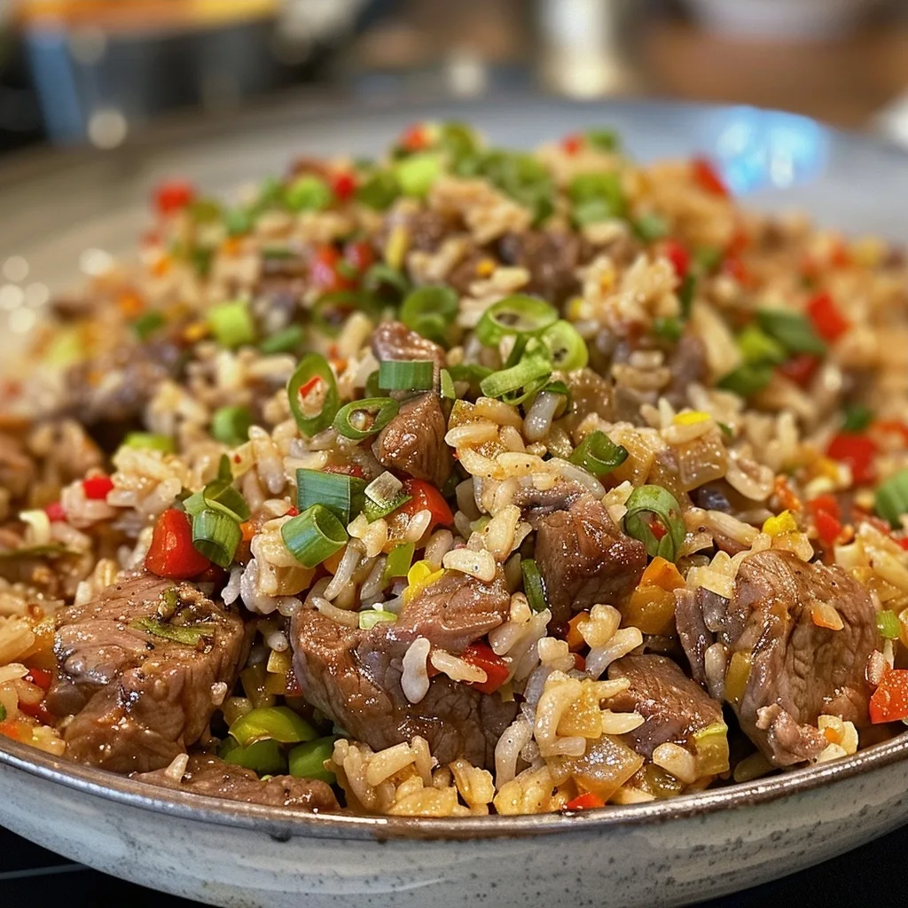 One-Pot Cheesy Cajun Beef Rice