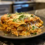 Crockpot Chicken Enchilada Casserole Recipe