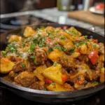 One-Pan Cheesy Meat & Potato Skillet