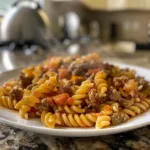 Creamy Rotel Pasta with Ground Beef