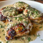 Crockpot Chicken Thighs with Creamy Gravy