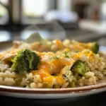 Crockpot Broccoli Cheddar Chicken and Rice for Families