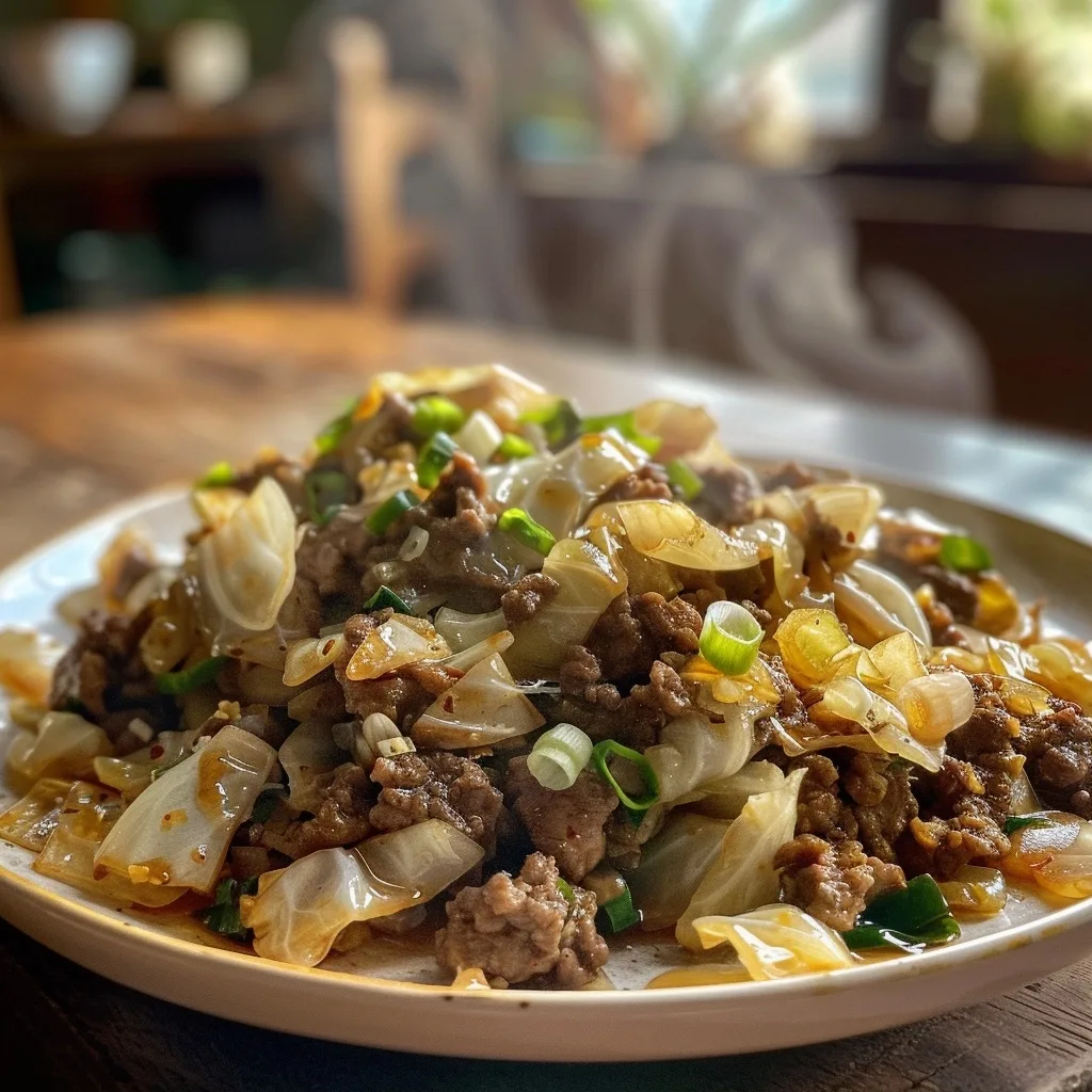 Easy Ground Beef Cabbage Stir-Fry