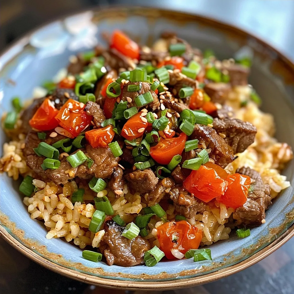 Budget Friendly: 30-Min Beef & Tomato Rice Bowl