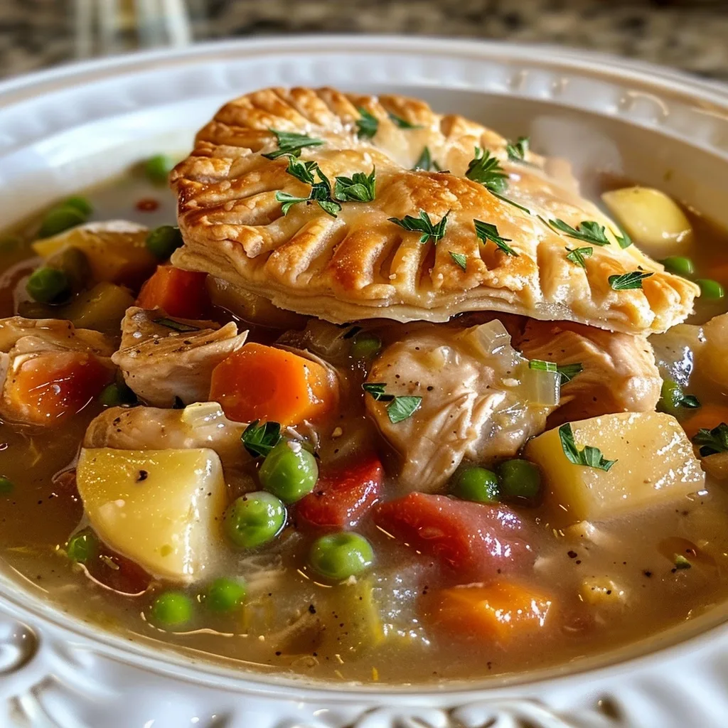 Healthy Chicken Pot Pie Soup