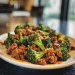 Honey Garlic Ground Beef and Broccoli