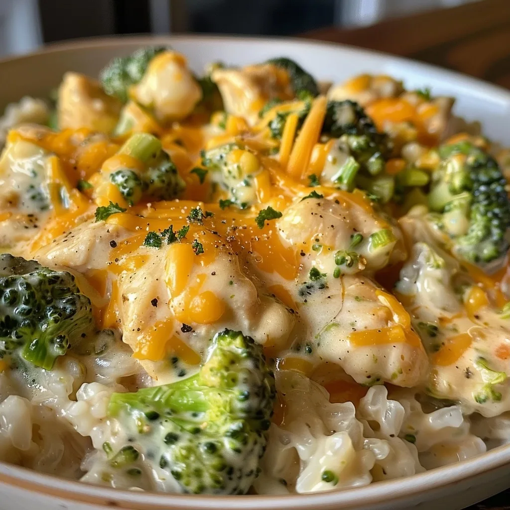 Creamy Crockpot Broccoli Cheddar Chicken