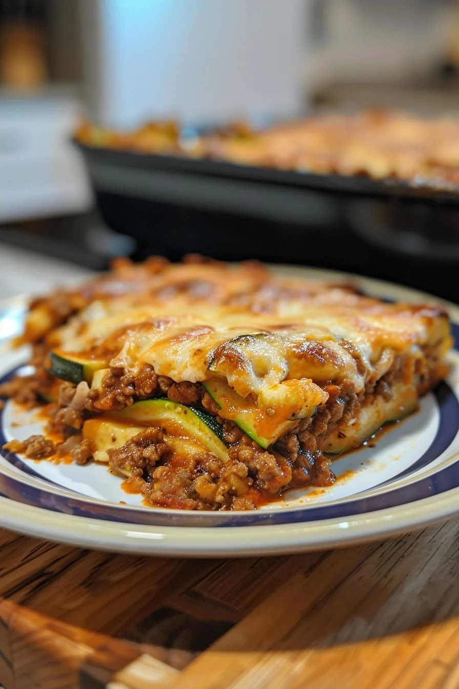 Cheesy Ground Beef Zucchini Casserole 4 image 1783210521435