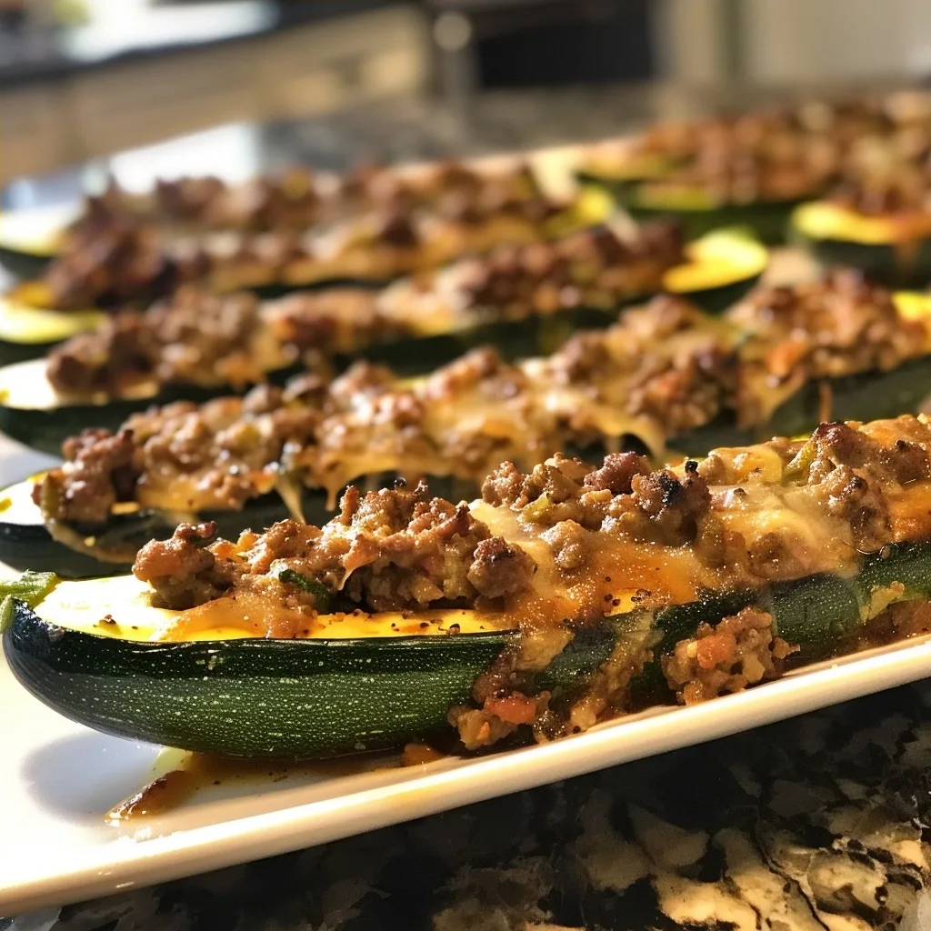 30-Minute Ground Beef Zucchini Boats