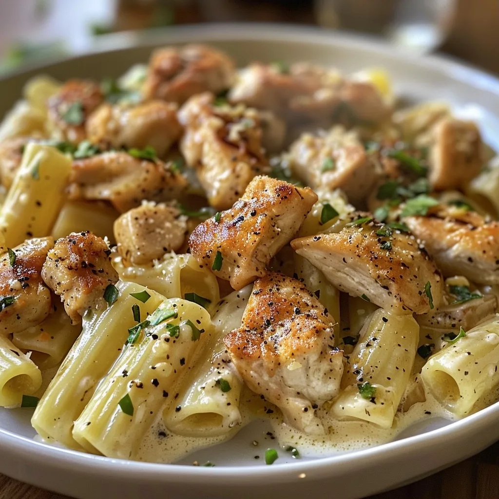 Easy Boursin Chicken Garlic Pasta