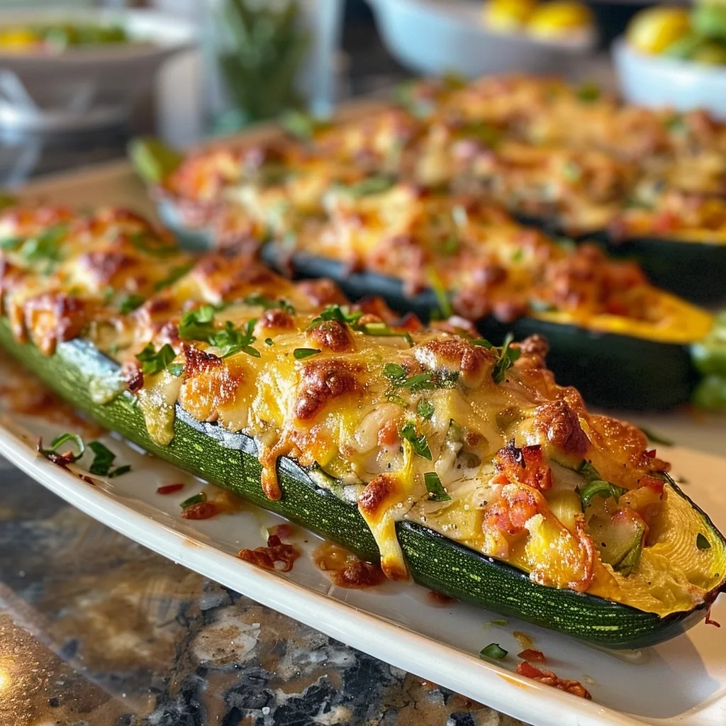 30-Minute Cheesy Stuffed Zucchini Boats