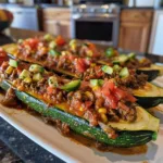 Taco Stuffed Zucchini Boats Recipe