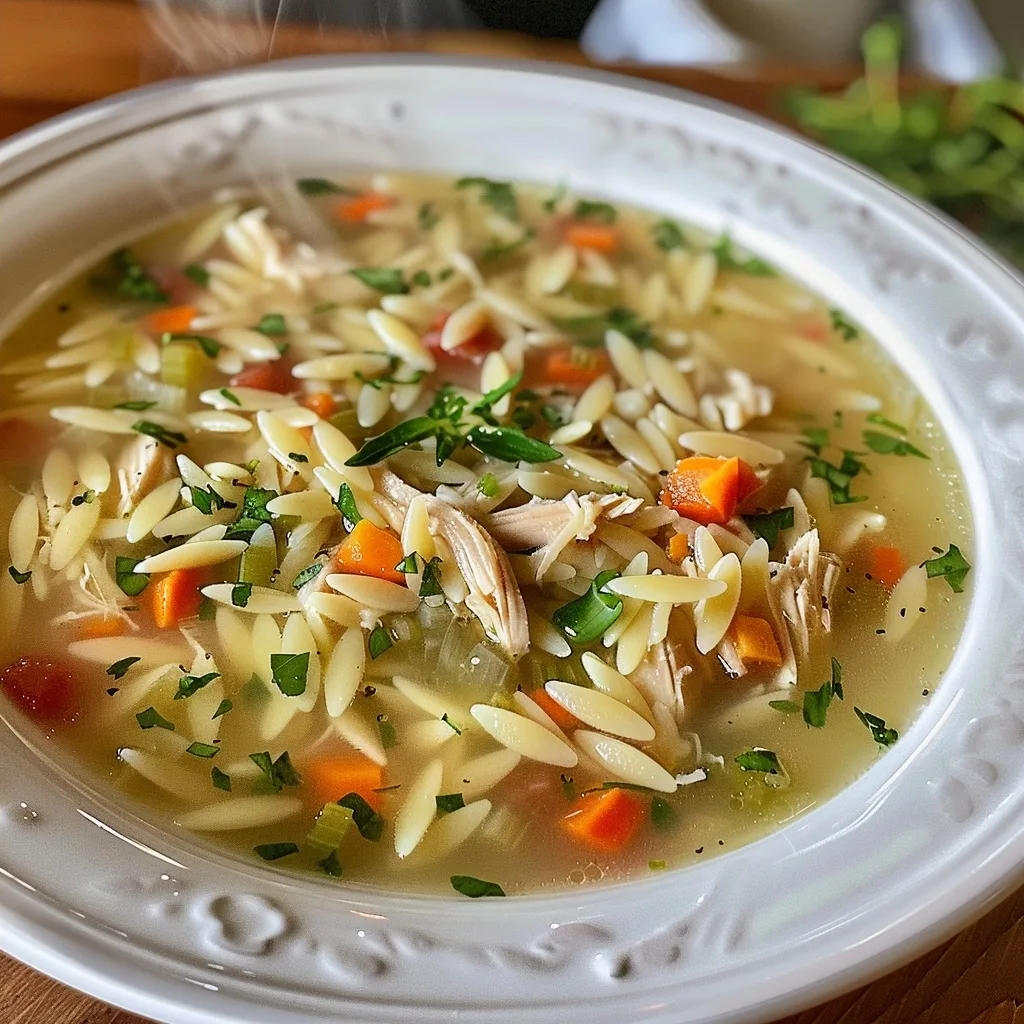 Easy Lemon Chicken Orzo Soup